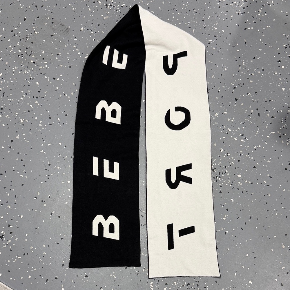 Bebe Monochrome Logo Scarf